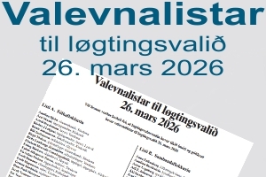 Valevnalistar til løgtingsvalið